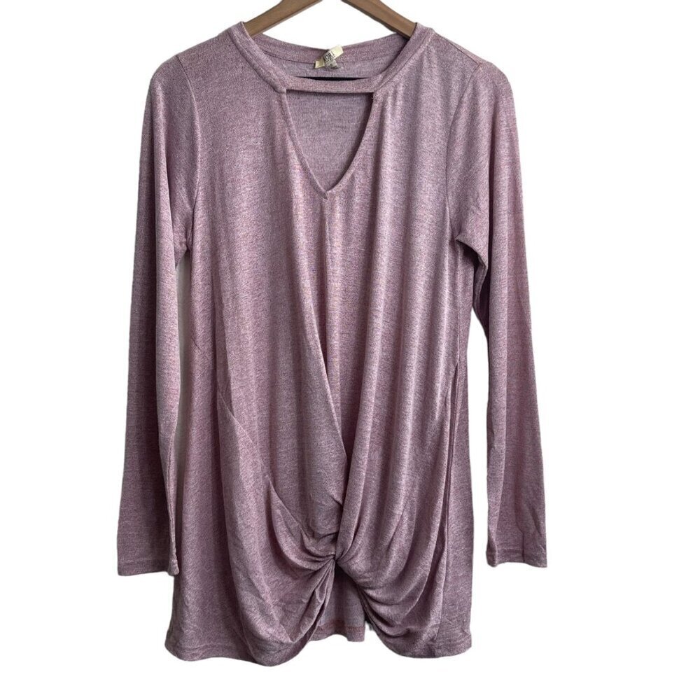 Kori Women Mauve Long Sleeve Choker Top Size Small NWT